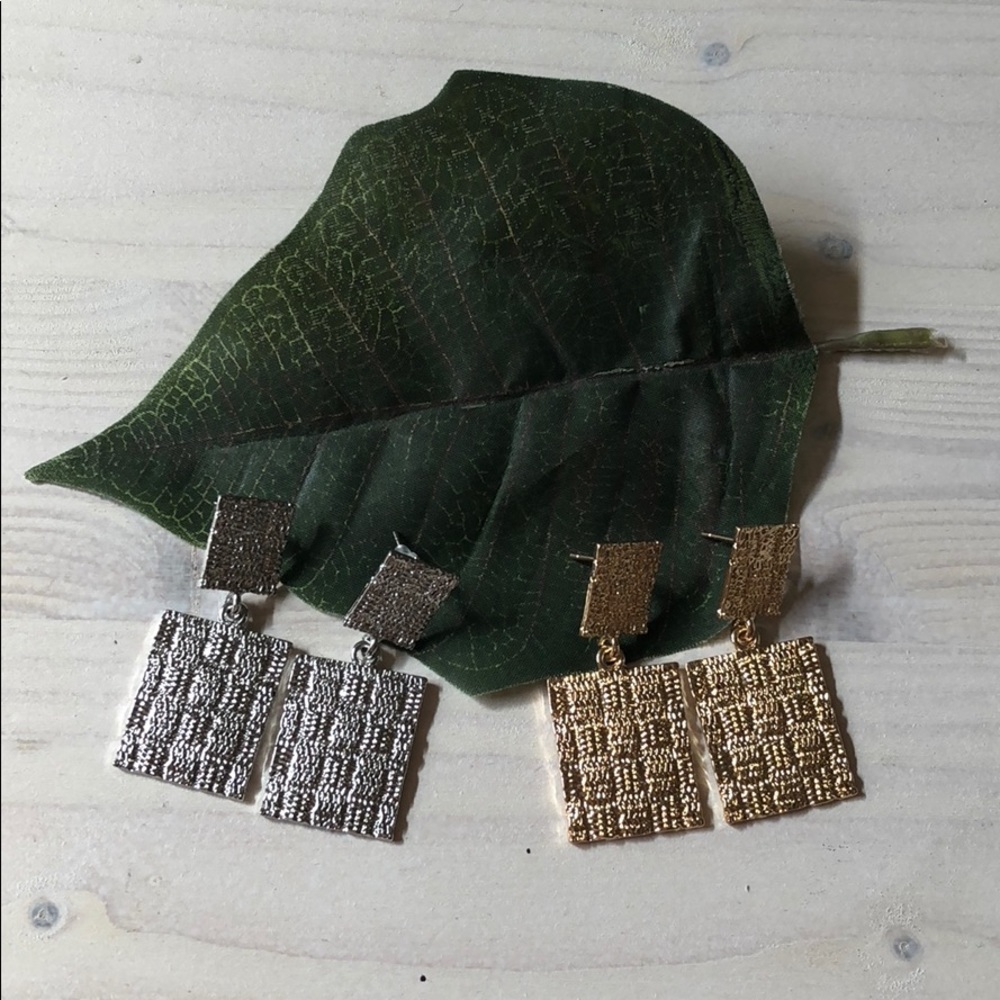 Bundle of gold and silver earrings